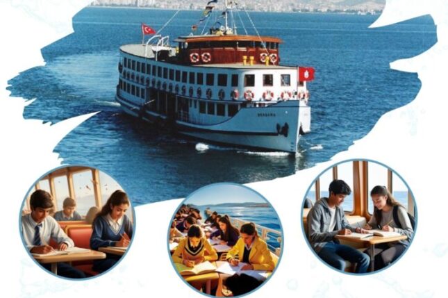 Bergama Vapuru rotasını gençler için çevirdi